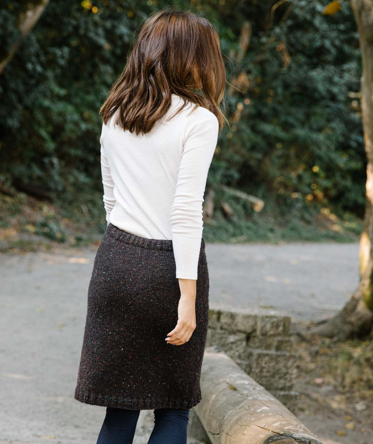 Simple Straight Skirt Using Tahki Donegal Tweed