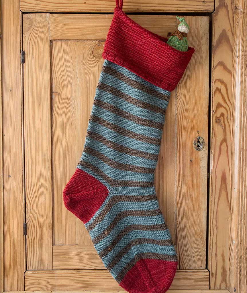 Basic Christmas Stockings: Three-Skein Version Using Brown Sheep Lamb's Pride Worsted