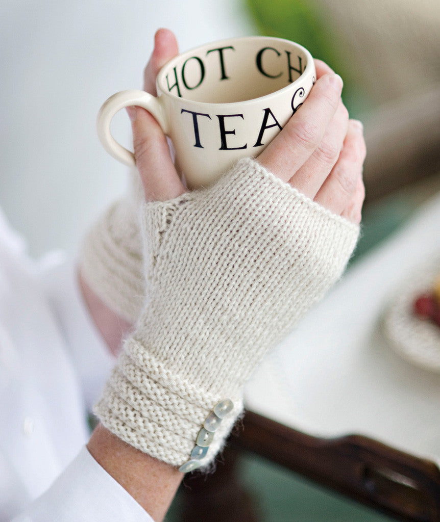 Welted Fingerless Gloves Using Manos Silk Blend
