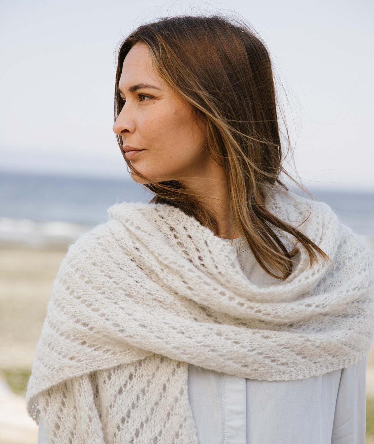 Diagonal Lace Scarves & Wraps
