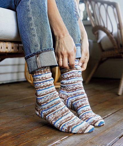 Basic Socks Using Regia 4-Ply Cotton Color