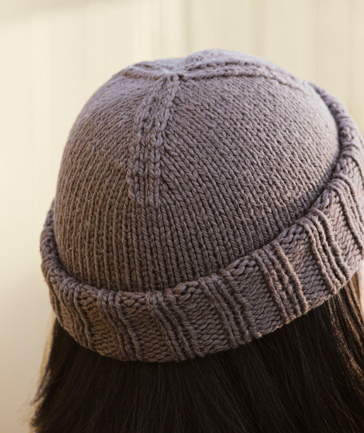 Boyfriend Watch Cap Using Blue Sky Fibers Organic Cotton Worsted