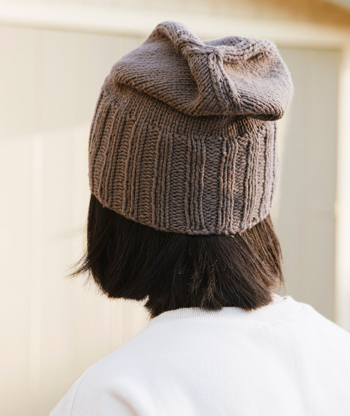 Boyfriend Watch Cap Using Blue Sky Fibers Organic Cotton Worsted