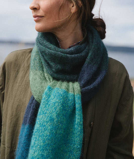 Color Play Mohair Wrap: 8 Color Version Using Rowan Kidsilk Haze