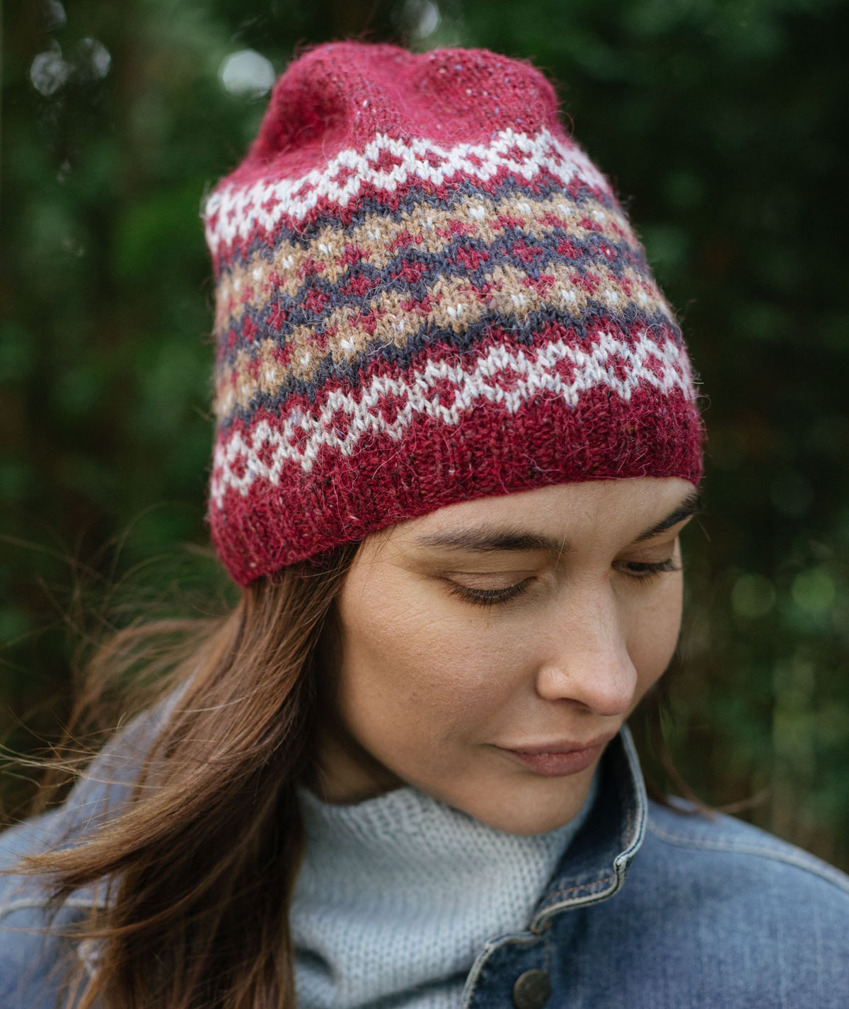 Colorwork Cap Using Rowan Felted Tweed