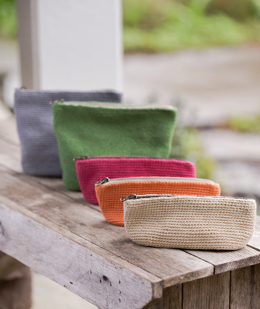 Oval Crocheted [Smaller] Pouches Using Rowan Handknit Cotton