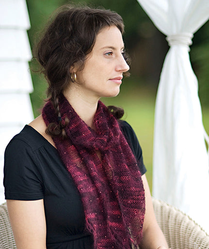 Beaded Mohair Scarf Using Lace-Weight Mohair