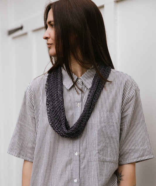 Crocheted Moebius [Small] Cowl Using Habu Root Sizing Silk