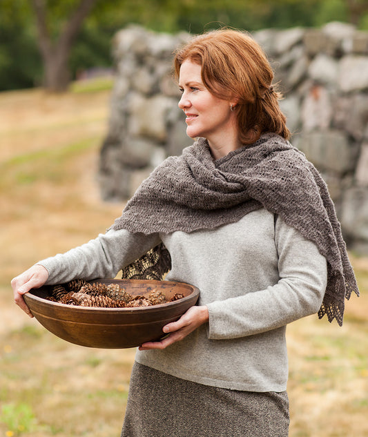 Fir Cone Lace Shawl Using Jamieson's Ultra