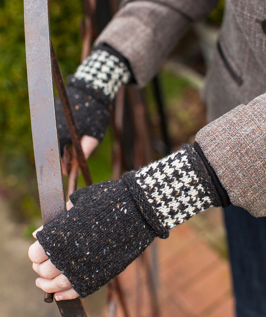 Colorwork Cuffs & Mittens Using Rowan Fine Tweed