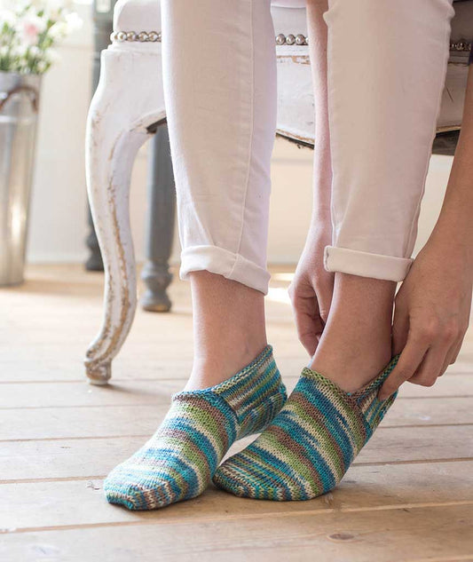 Turkish Bed Socks Using Spud & Chloe Stripey Fine