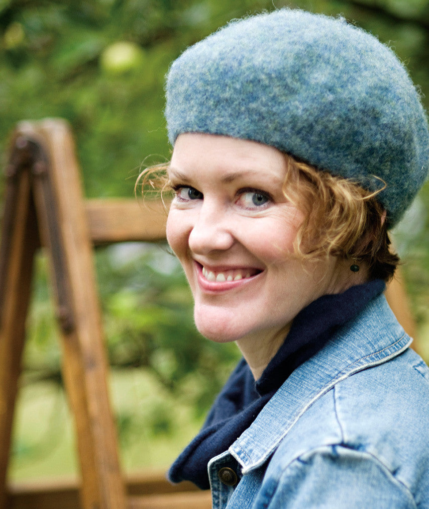 Felted Shetland Beret Using Jamieson's Shetland Spindrift