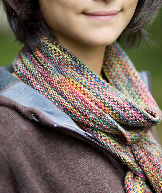 Linen Stitch Scarf using Koigu KPPPM and KPM